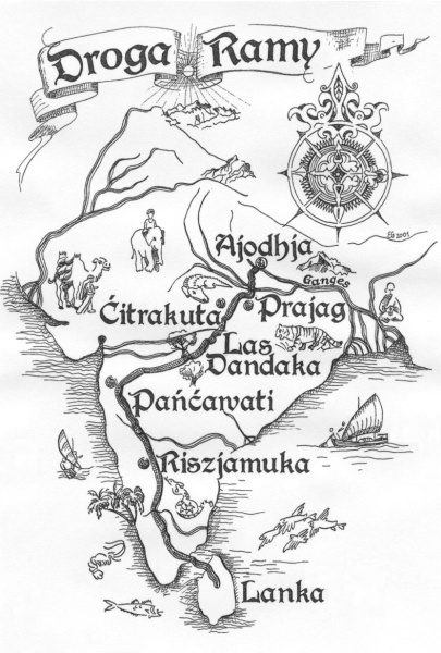 Map of Rama's Travels