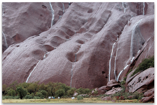 View of Uluru after rain